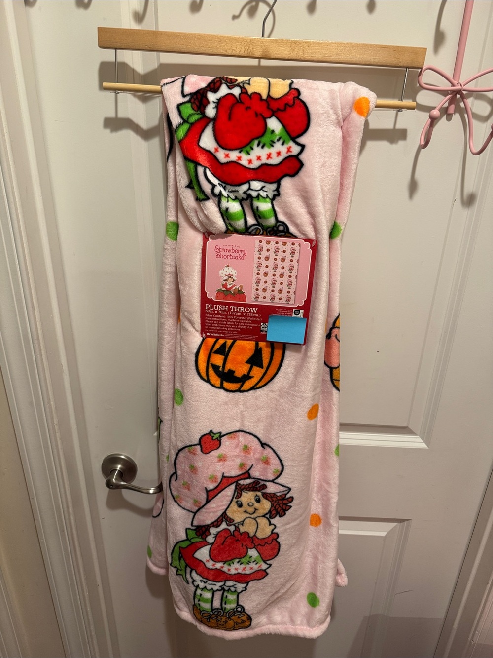 Strawberry Shortcake Pink Throw